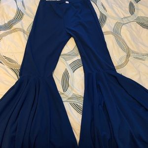 Wide leg flared pants